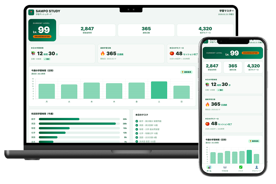 学習記録ダッシュボード